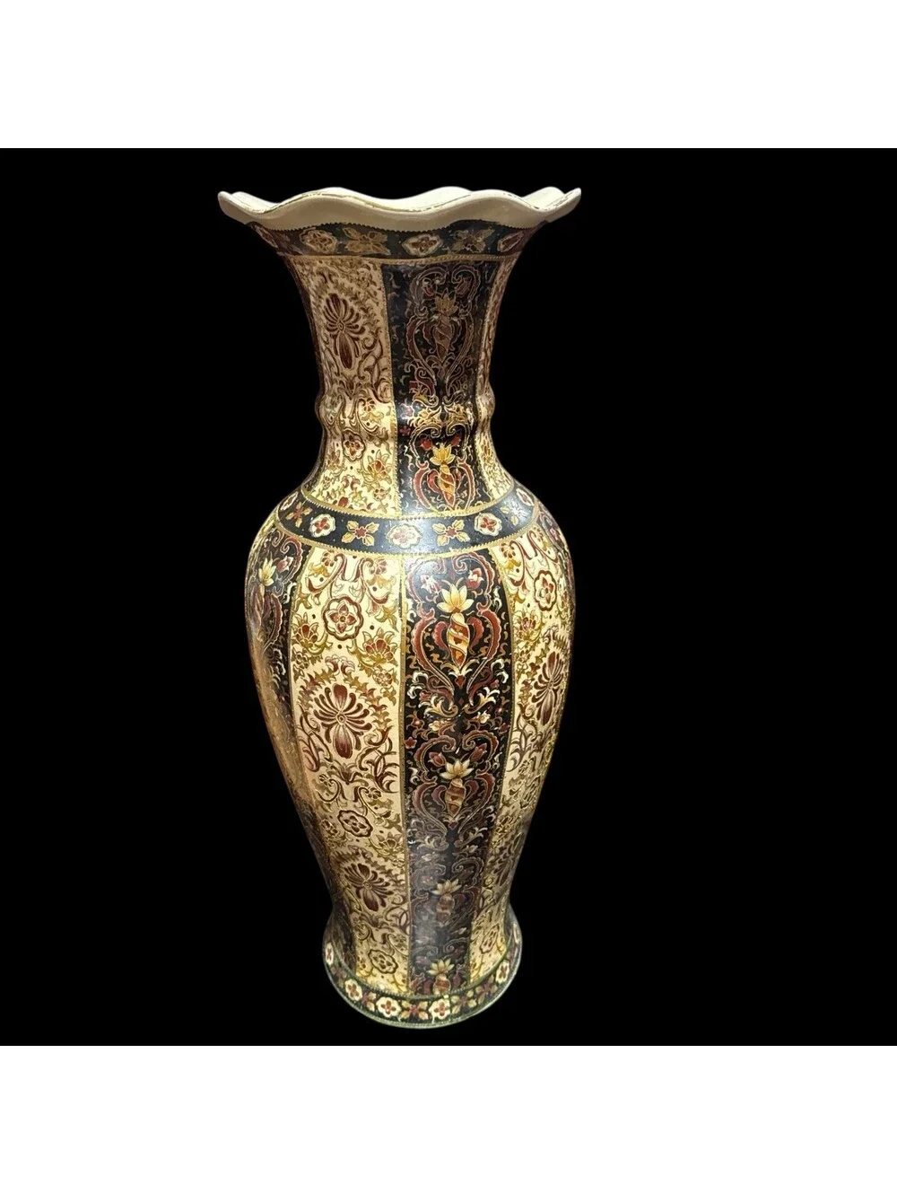 Vintage 24” T Vase Signed And Stamped From China 8” D At Top RARE